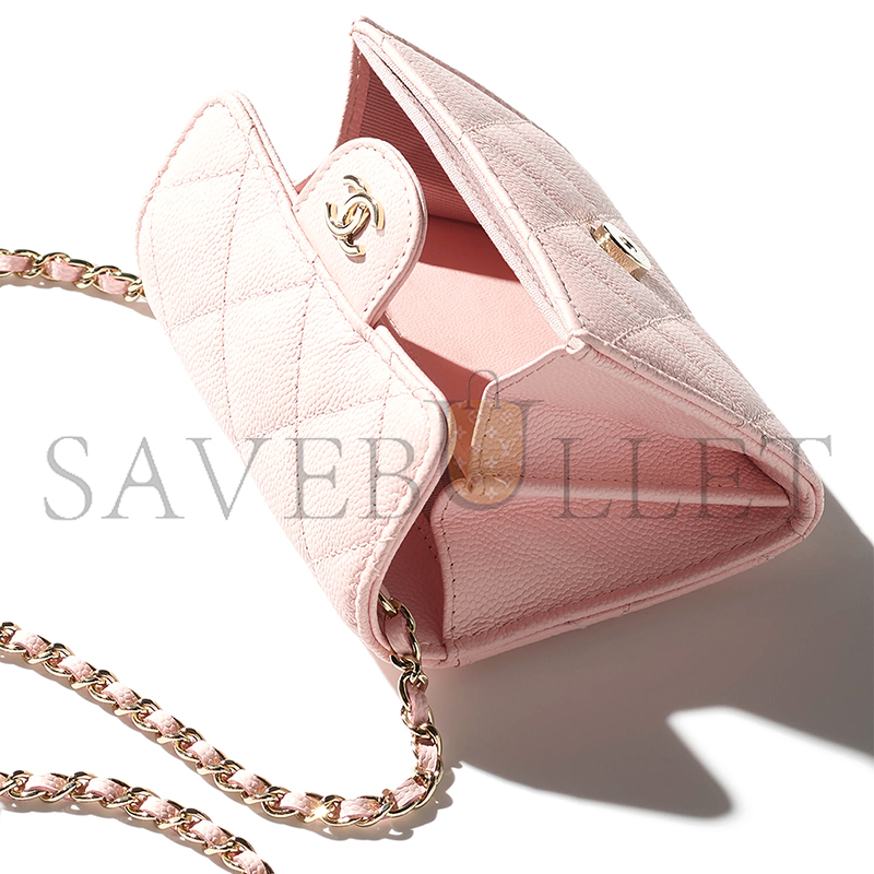 Ch*el classic clutch with chain ap0238 (12*8.5*2.5cm)